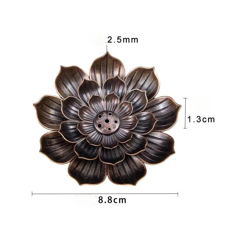 Alloy Lotus Incense Burner