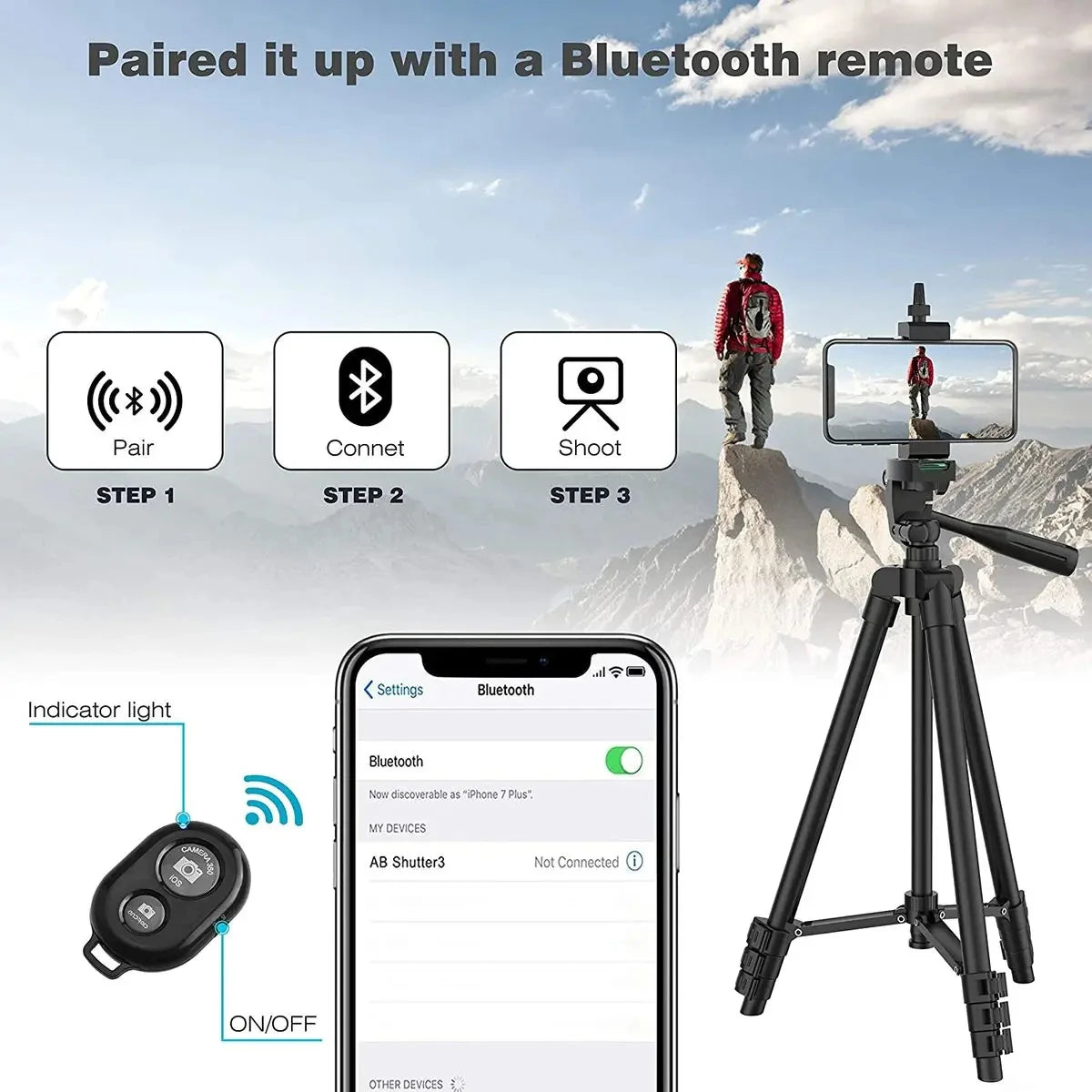 100cm Phone Tripod with Remote