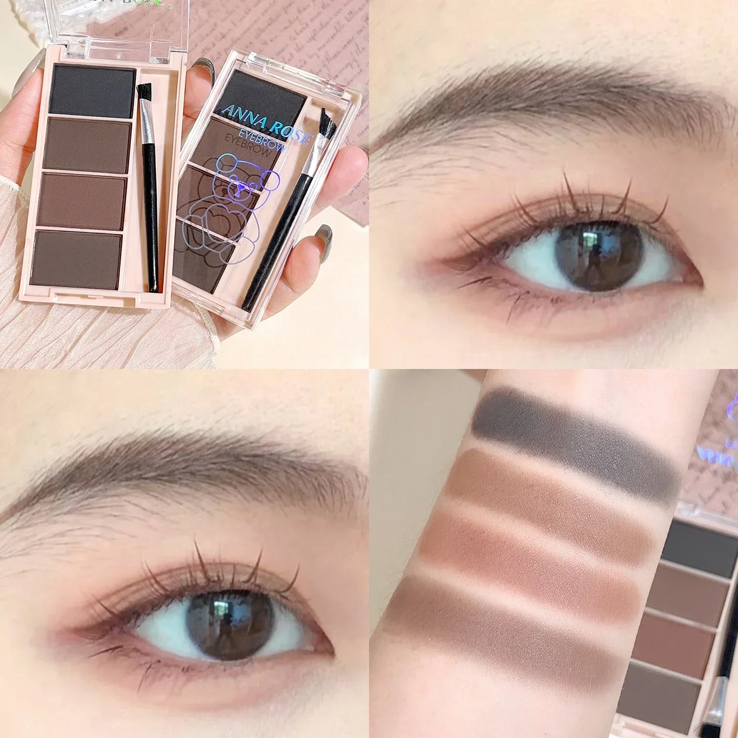 Four-Color Long-Lasting Eyebrow Powder