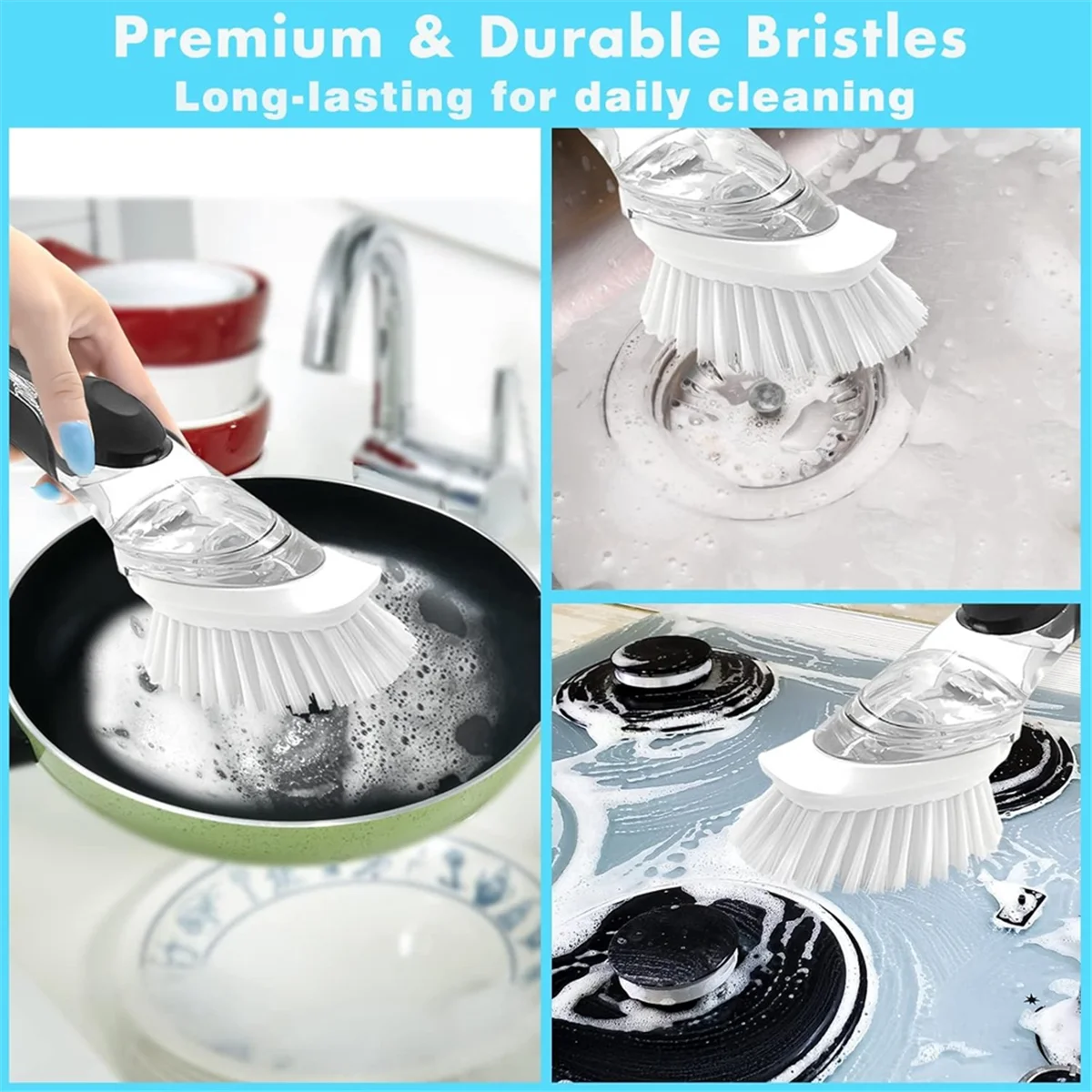 X40A_Brush Refills for OXO Dish Brush, 4 Pack