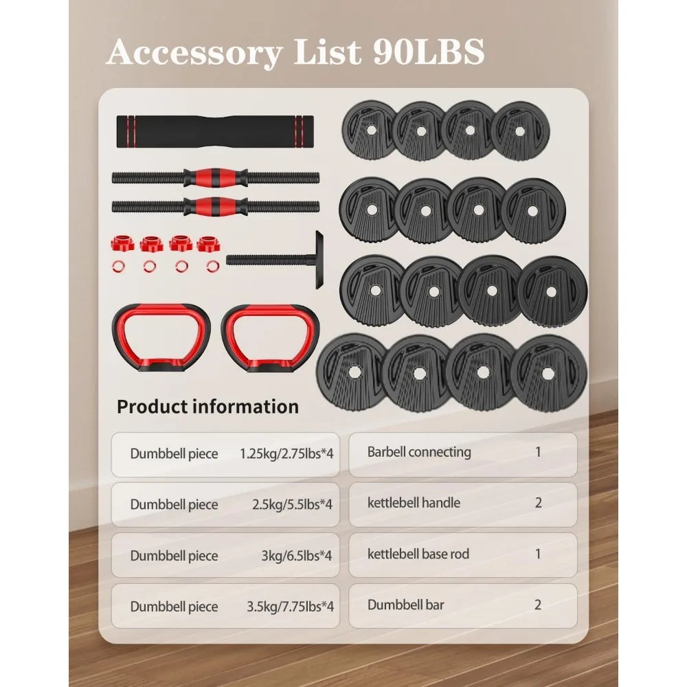 4-in-1 Adjustable Dumbbell Set