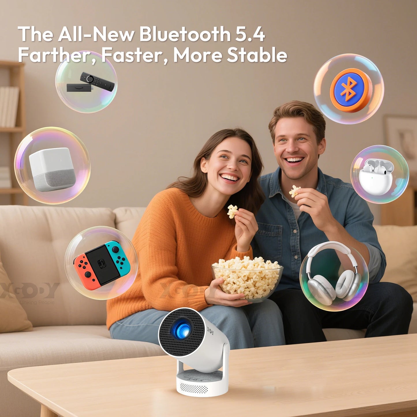 XGODY 4K LED Home Projector