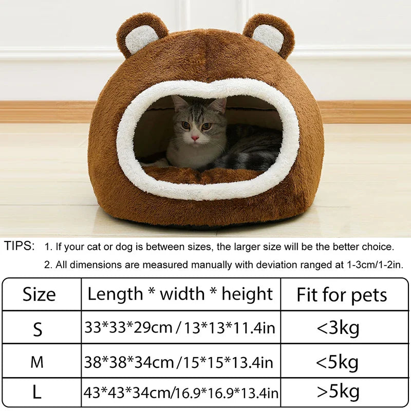 Funny Plush Cat Bed House
