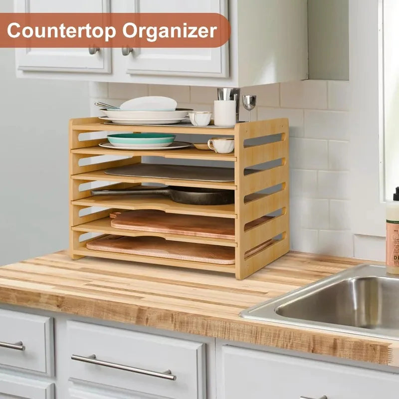 Wooden Kitchen Tray Divider Organizer