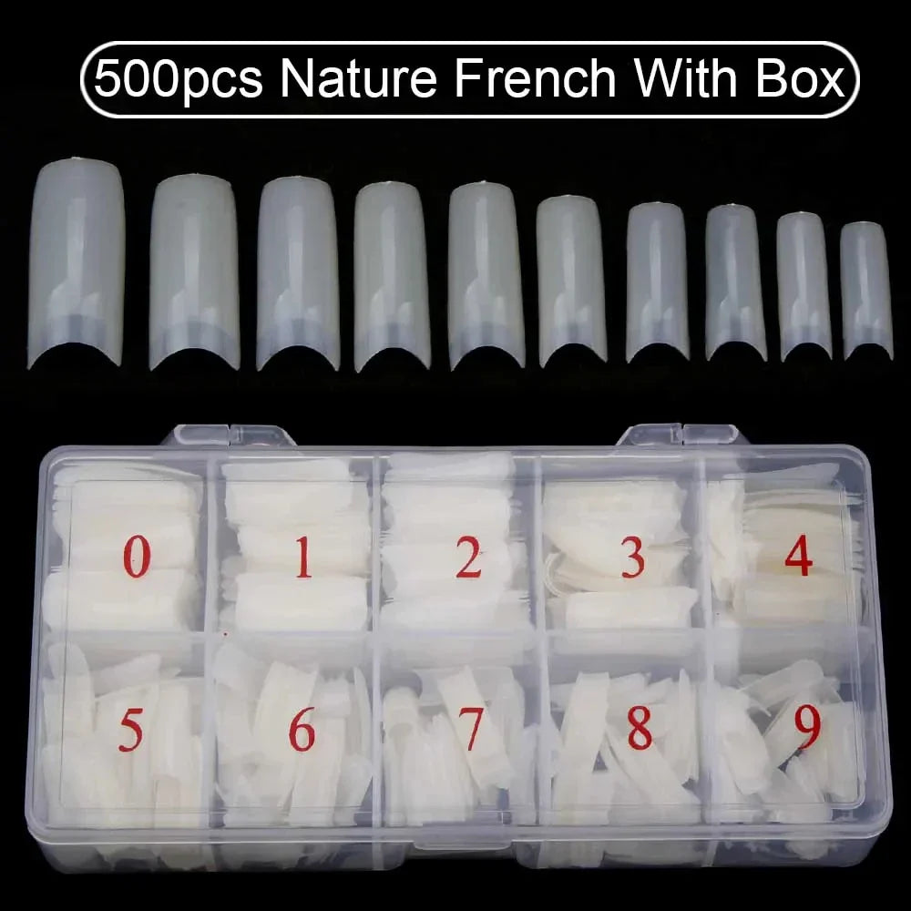 500Pcs Full Cover Nail Tips