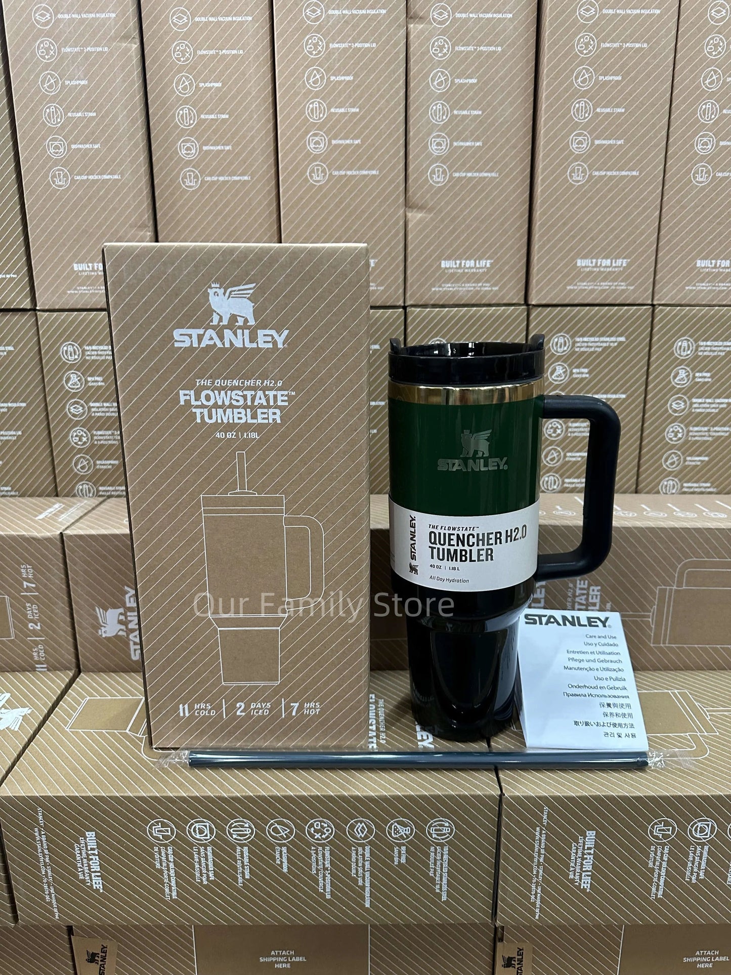 Stanley Quencher H2.0 Tumbler - Ion plating green