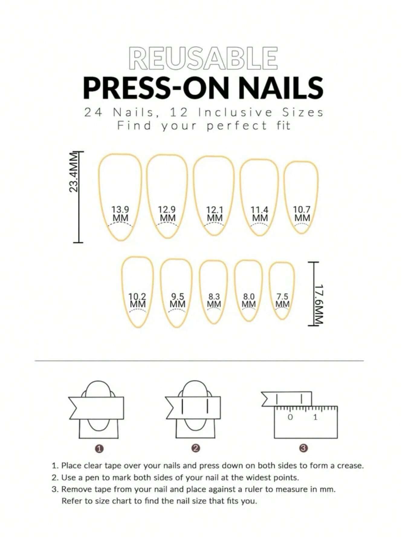 Pink Almond 3D Pressed Nails