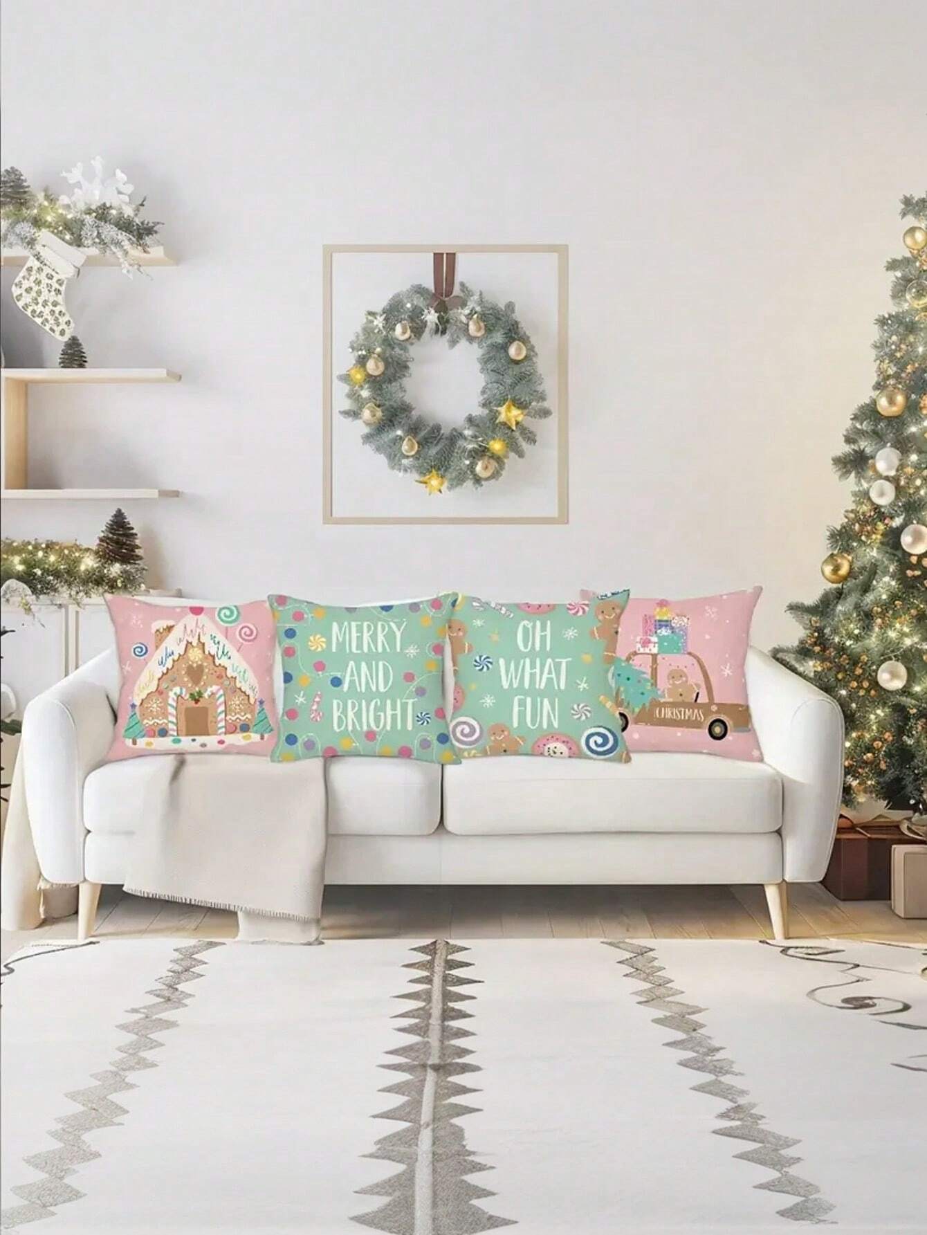 Christmas Gingerbread Pillow Covers