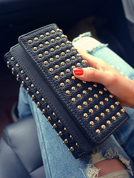Rivet Decor Trifold Wallet