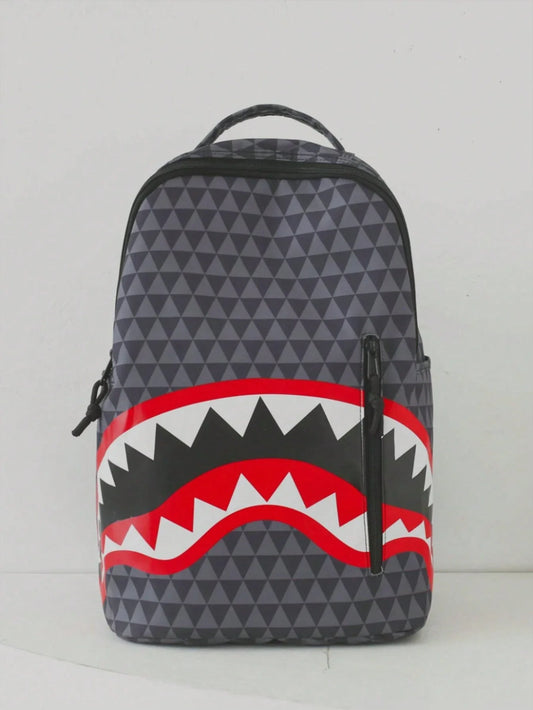 Shark Print Shoulder Bag