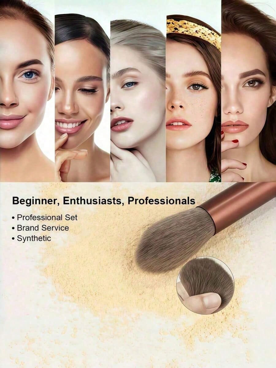 3-Piece Makeup Brush Set