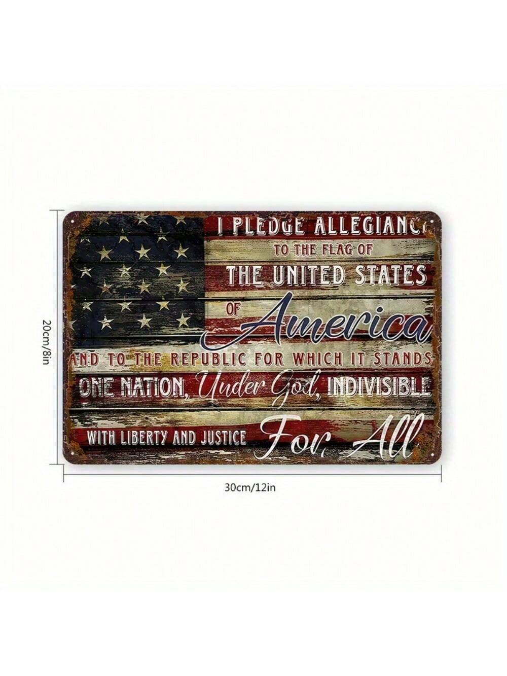 Pledge Allegiance Tin Sign