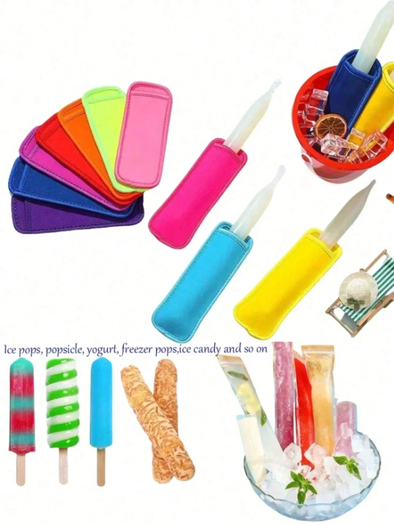 Reusable Neoprene Popsicle Holders