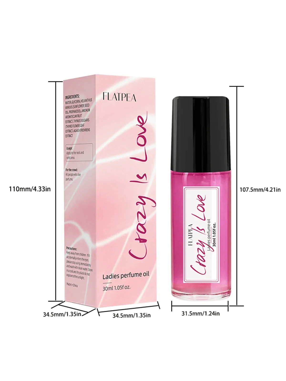 Flatpea Fruity Floral Pink Perfume for Woman 1pc