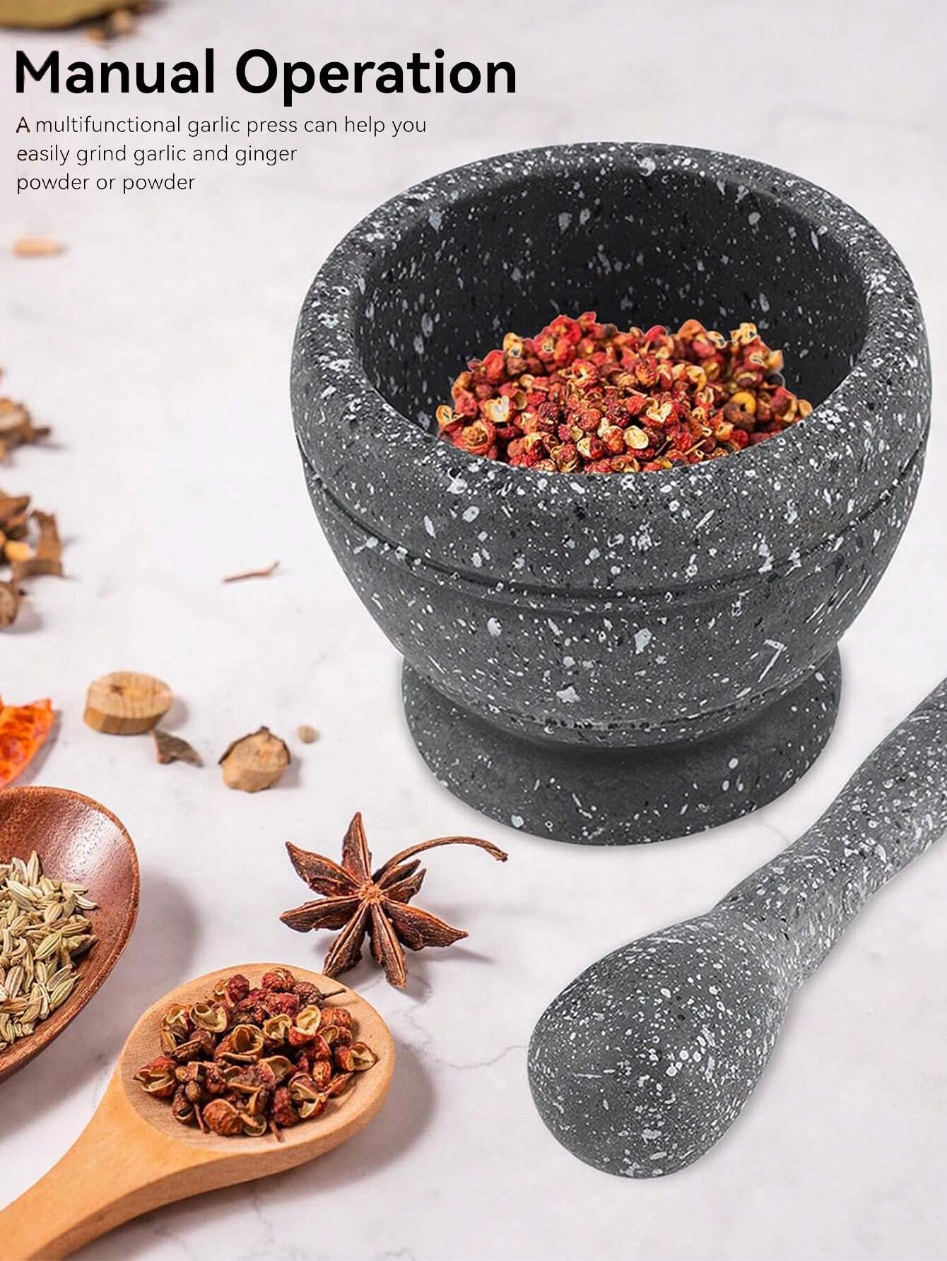 Granite Pattern Garlic Crusher