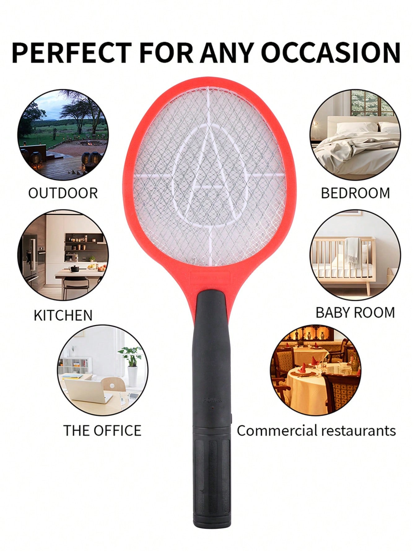 Electric Mosquito Swatter Racket