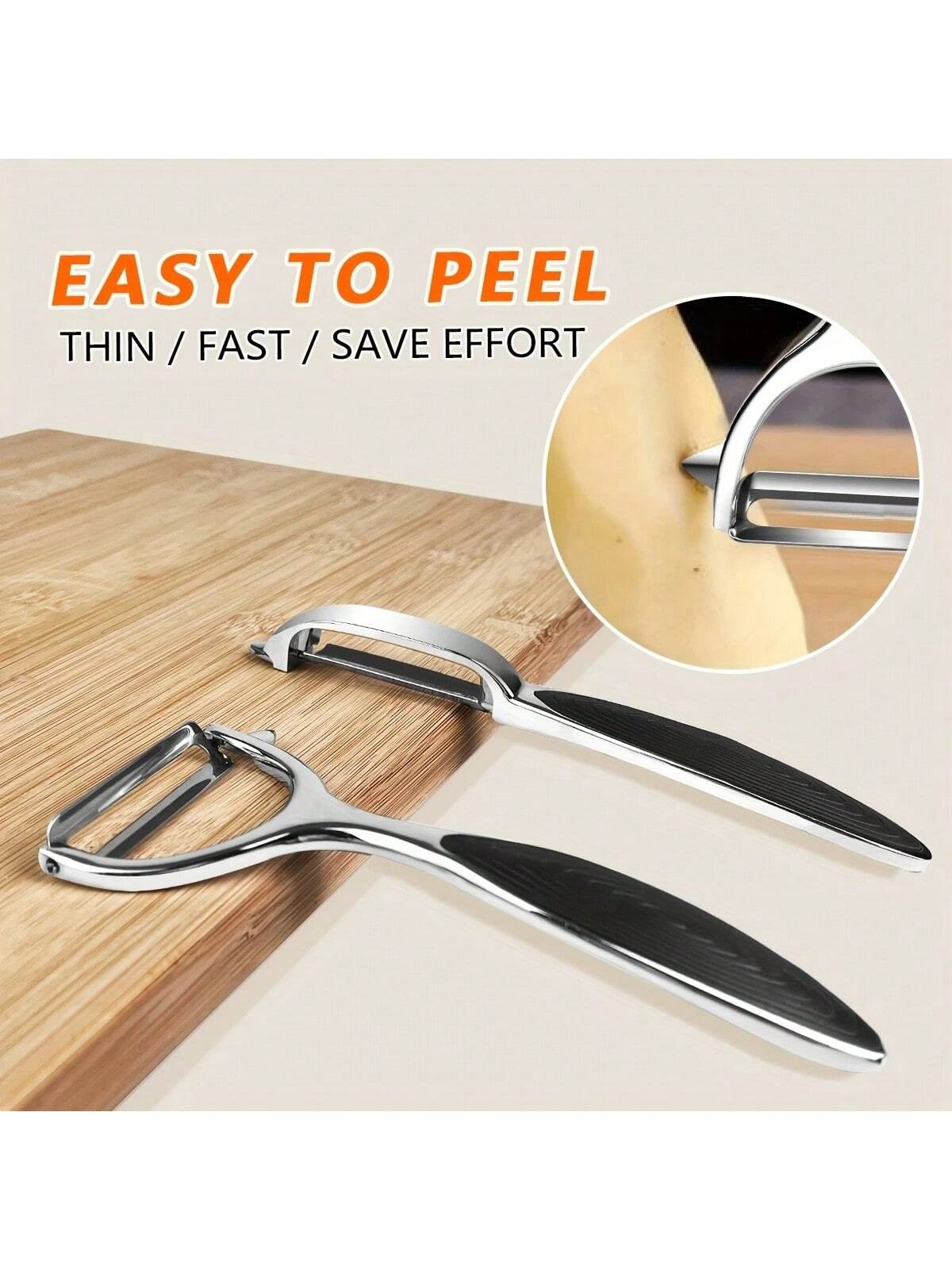 2pcs Straight Blade Peeler Set