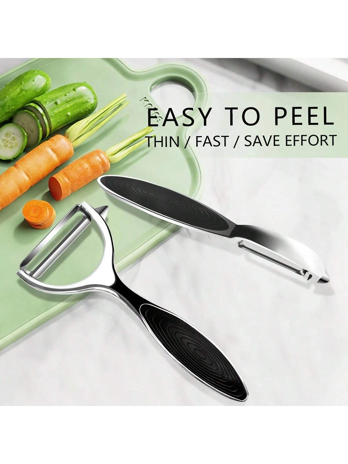 2pcs Straight Blade Peeler Set