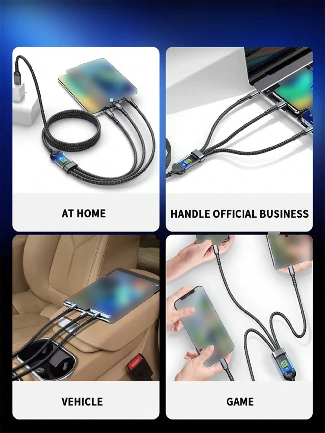 Transparent 3-in-1 Fast Charger