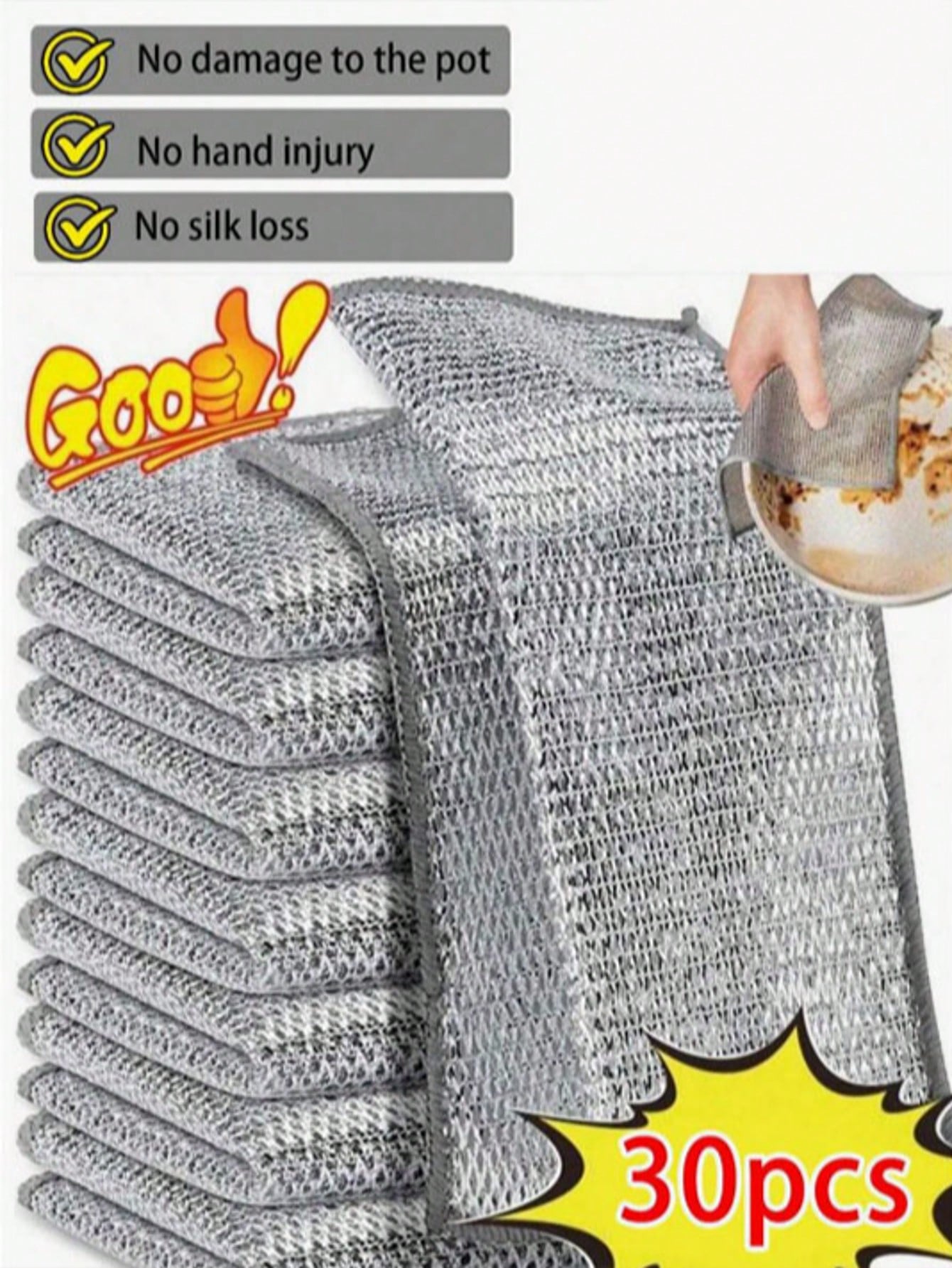 Metal Scouring Pads Set