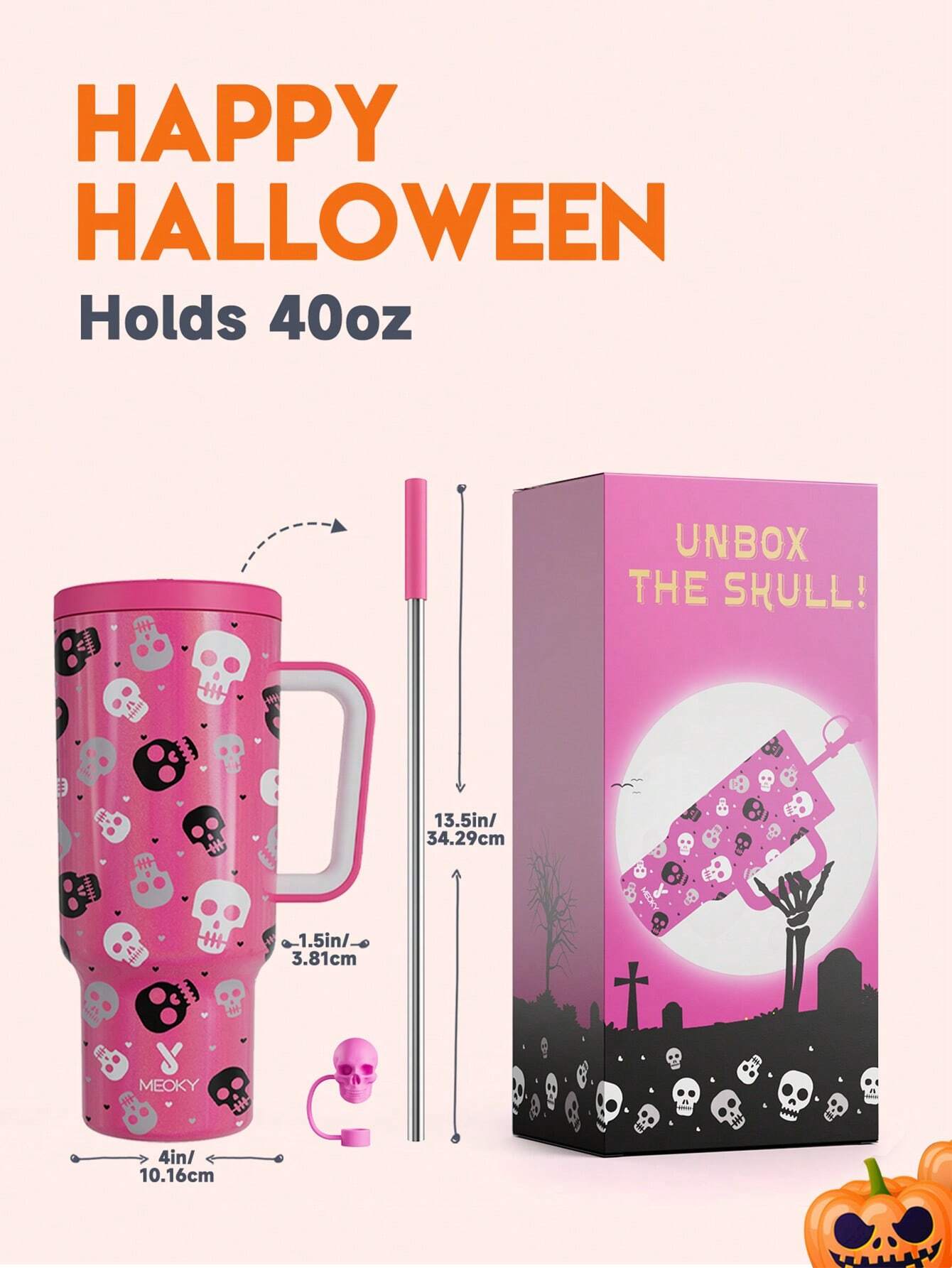 Meoky 40oz Insulated Travel Tumbler