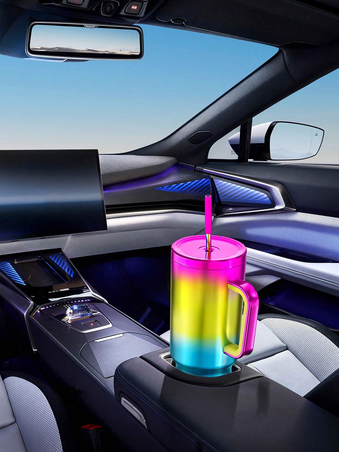 Meoky 40oz Rainbow Color Tumbler