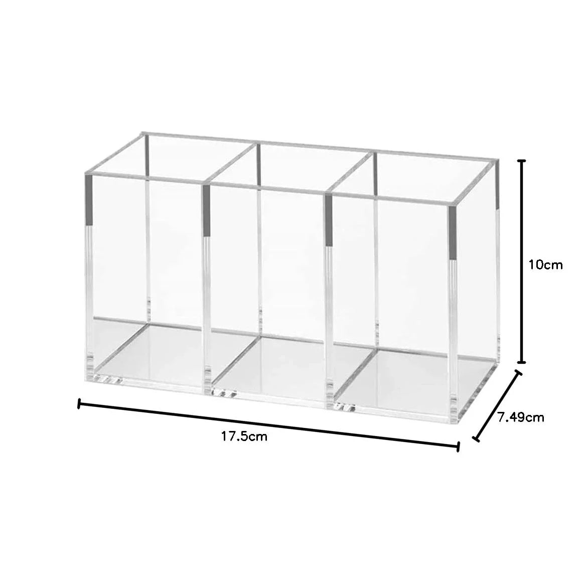 wnnideo 3-Slot Acrylic Brush Organizer