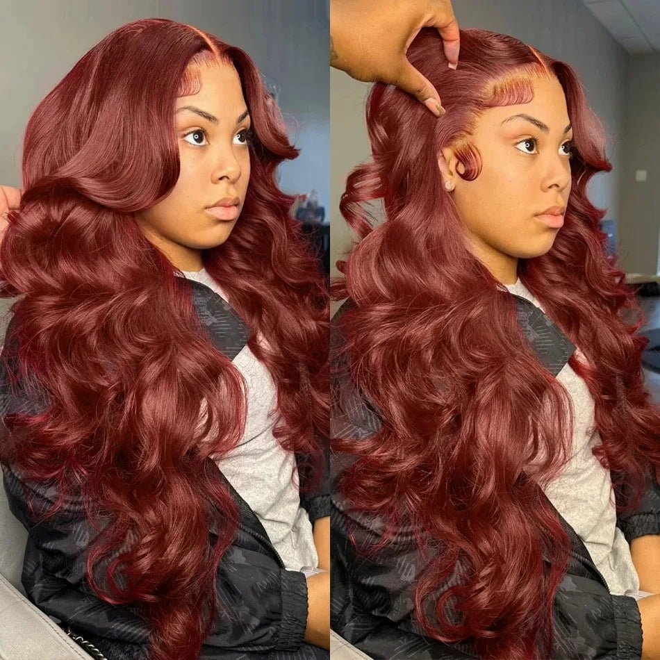 YKB Reddish Brown Body Wave Wig