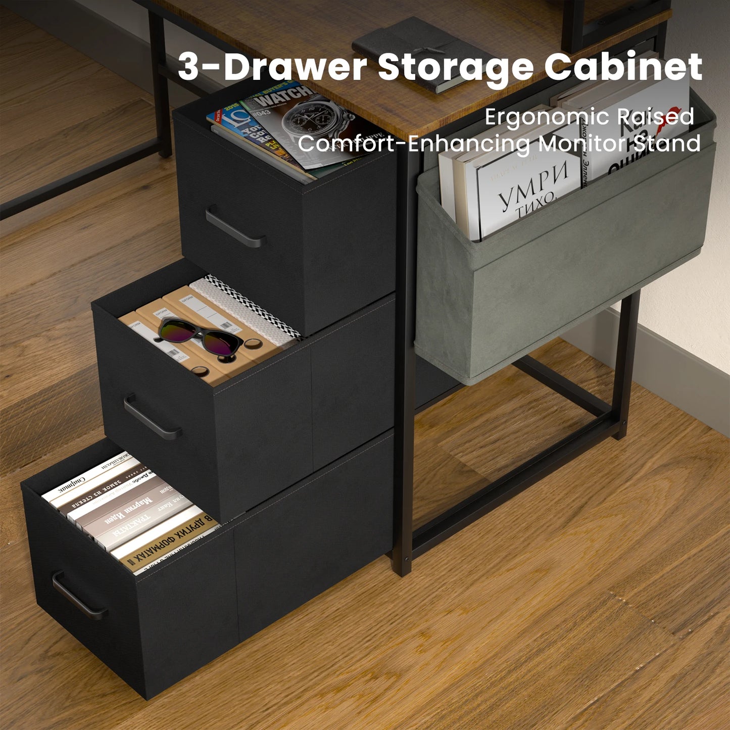 67" L-Shaped Gaming Desk