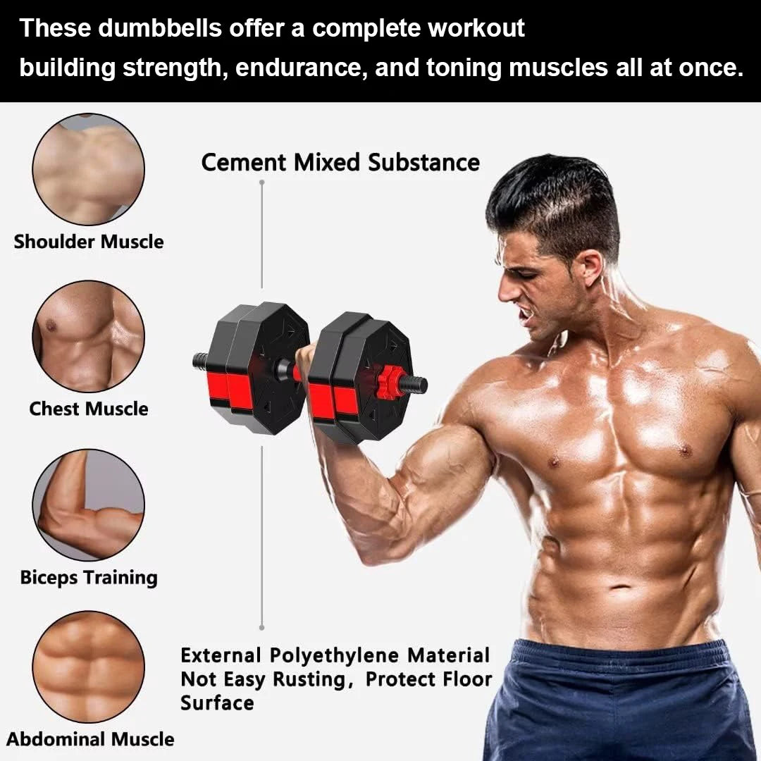 Adjustable Dumbbell Barbell Set