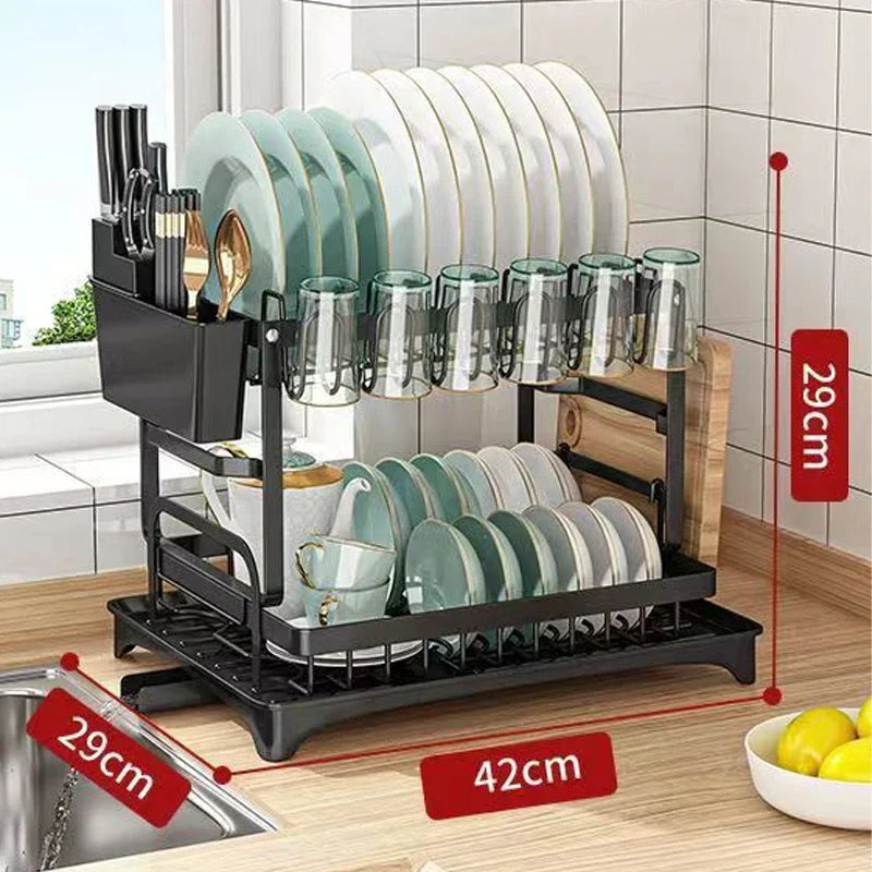 Kitchen Dish Rack with Drainboard