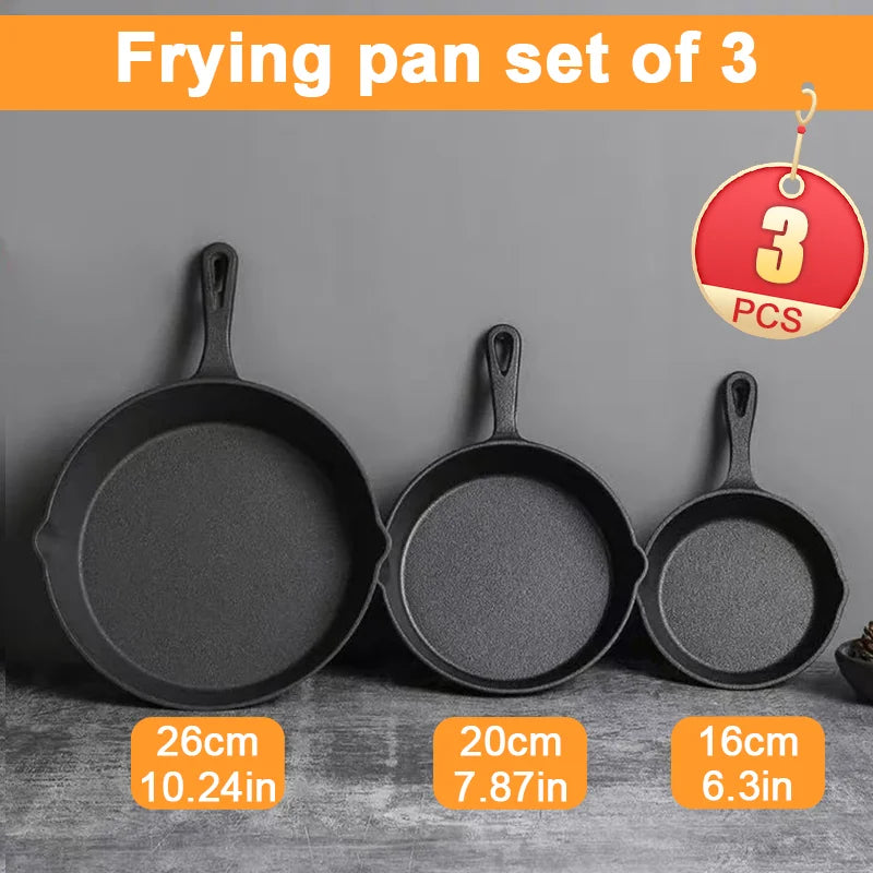 Cast Iron Frying Pan Trio