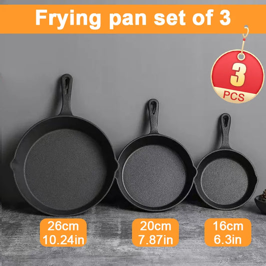 Cast Iron Frying Pan Trio
