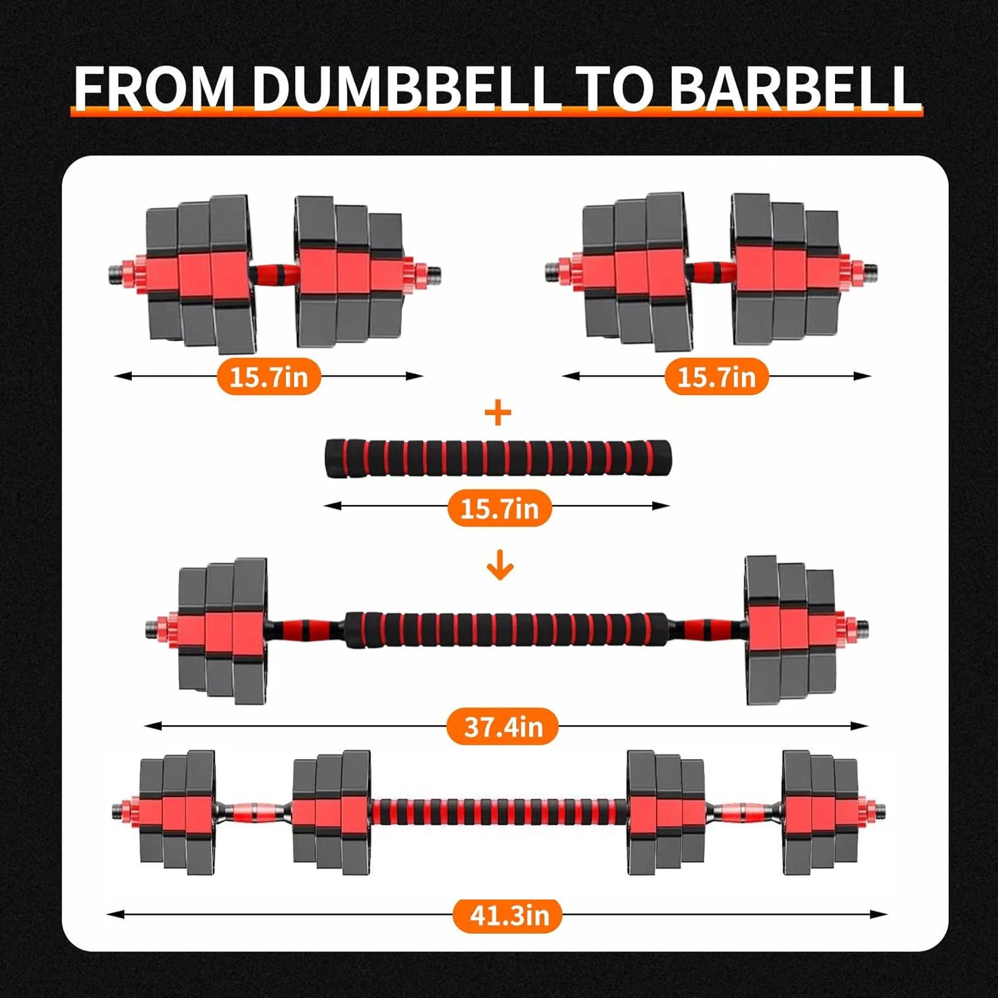 Adjustable Dumbbell Barbell Set