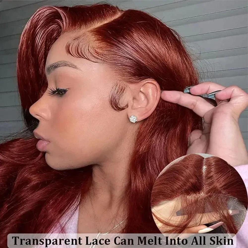 YKB Reddish Brown Body Wave Wig