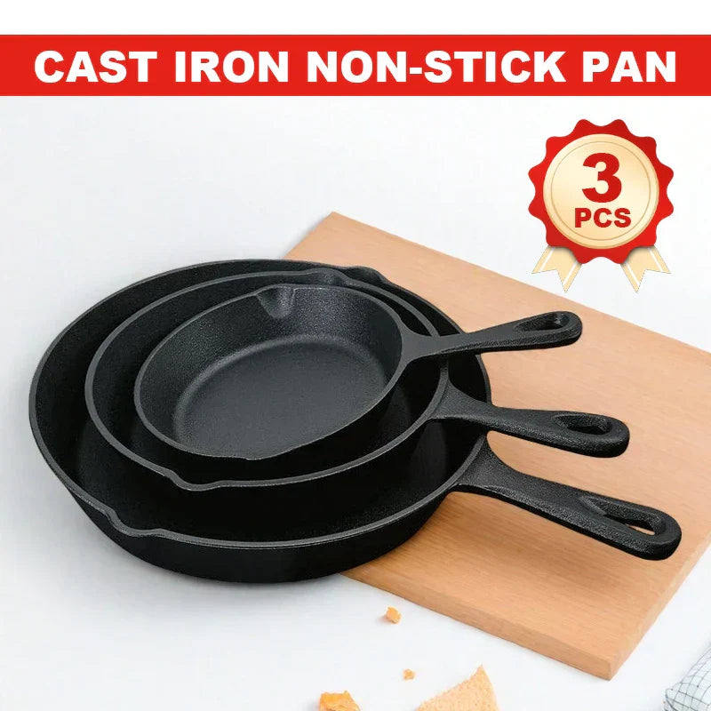 Cast Iron Frying Pan Trio