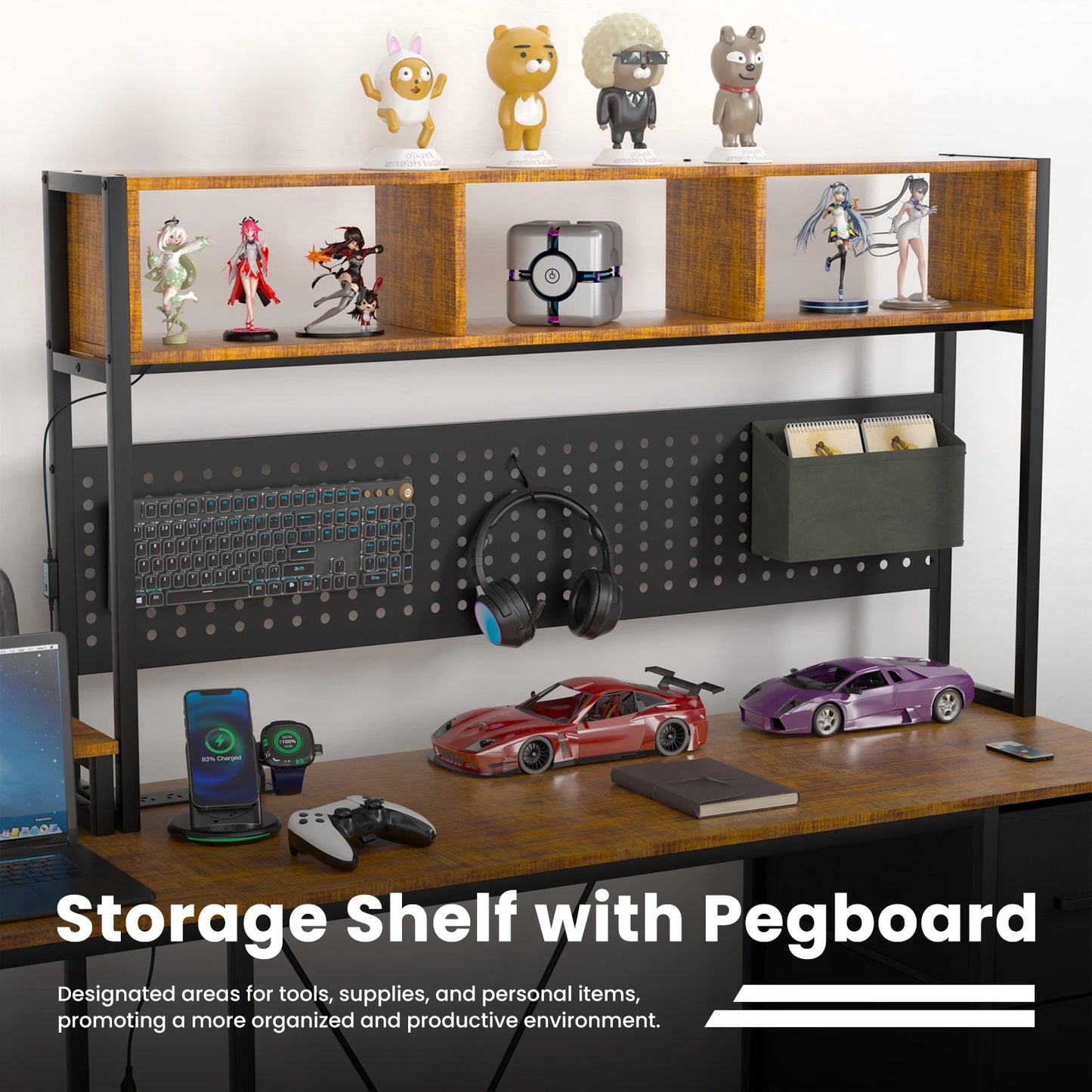 67" L-Shaped Gaming Desk