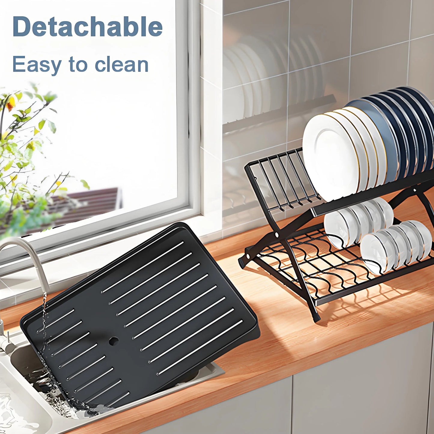 Collapsible Bowl and Plate Rack