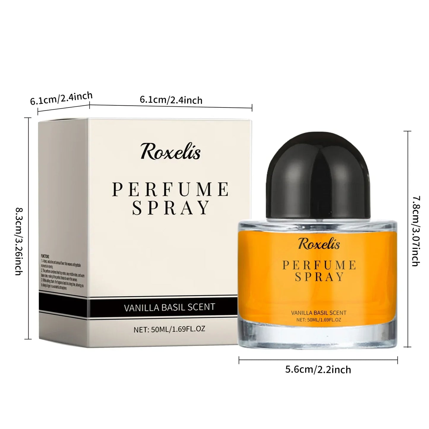 Roxelis Vanilla Basil Perfume – Floral & Lasting
