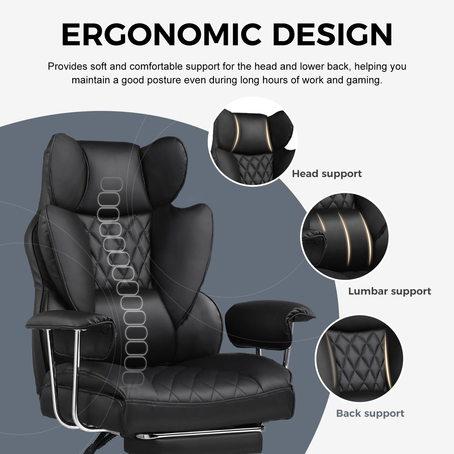 COMHOMA Big & Tall Ergonomic Gaming Chair