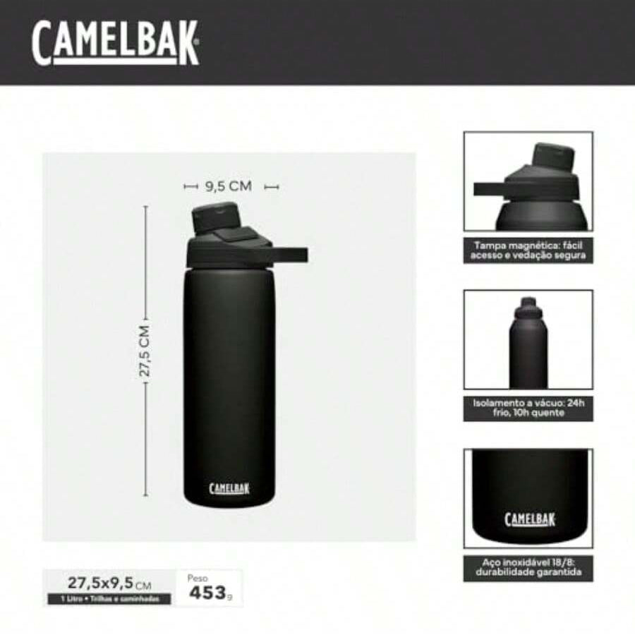 CamelBak Chute Mag Vacuum Insulated Stainless Steel Water Bottle - Black
