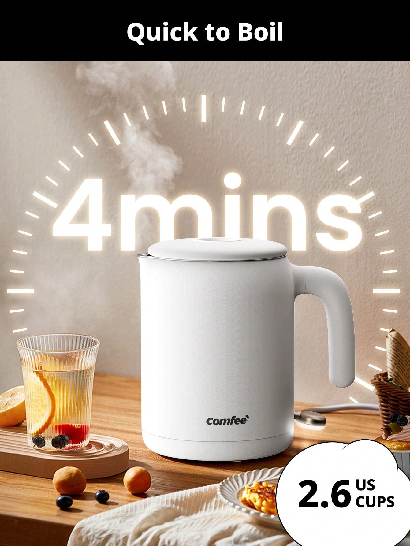 Comfee 0.6L Mini Electric Kettle