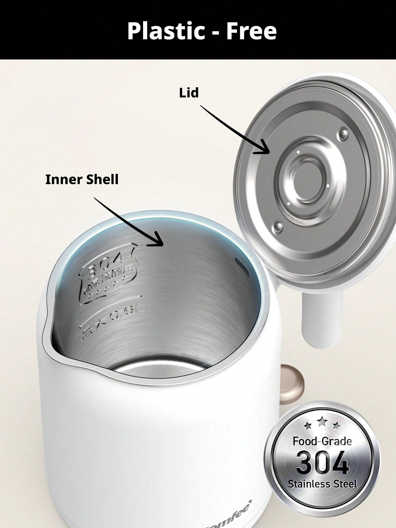 Comfee 0.6L Mini Electric Kettle