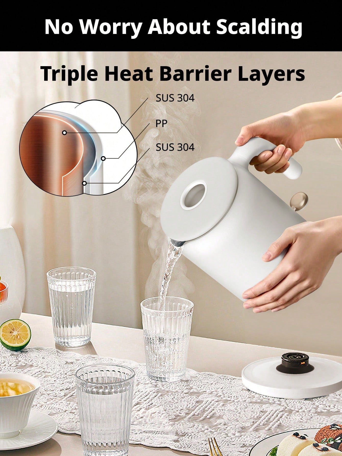 Comfee 0.6L Mini Electric Kettle