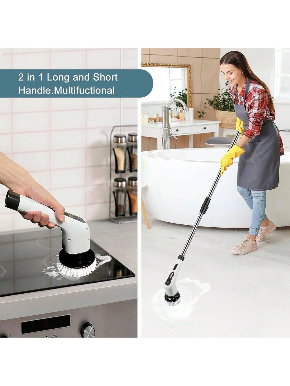 Powerful Cordless Electric Spin Scrubber
