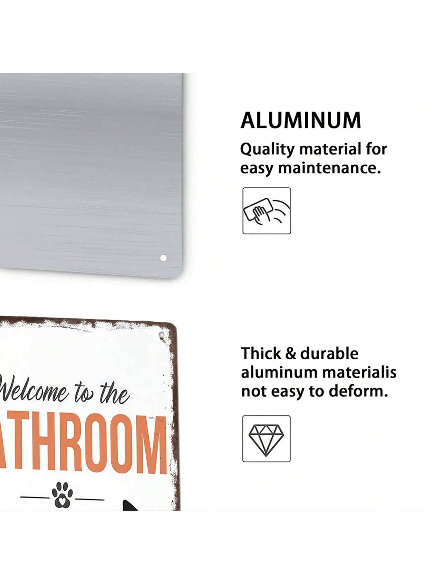 Funny Cat Bathroom Sign