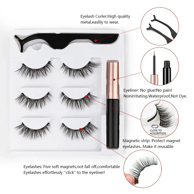 Magnetic 3D Mink Eyelashes Pair