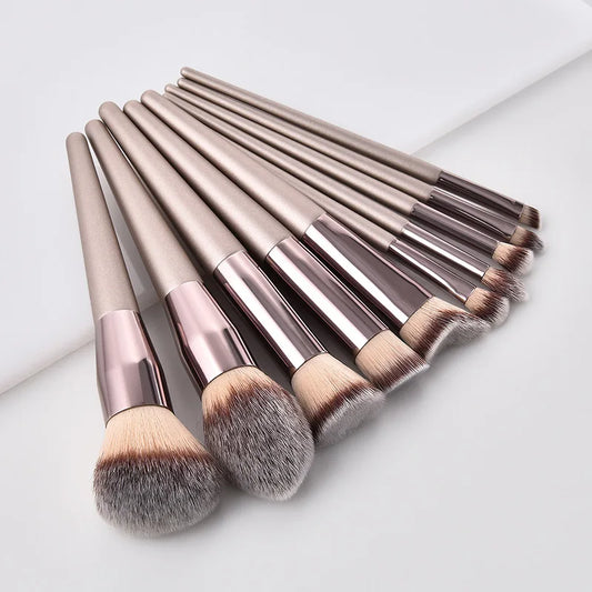 Luxury Hot Champagne Makeup Brush Set