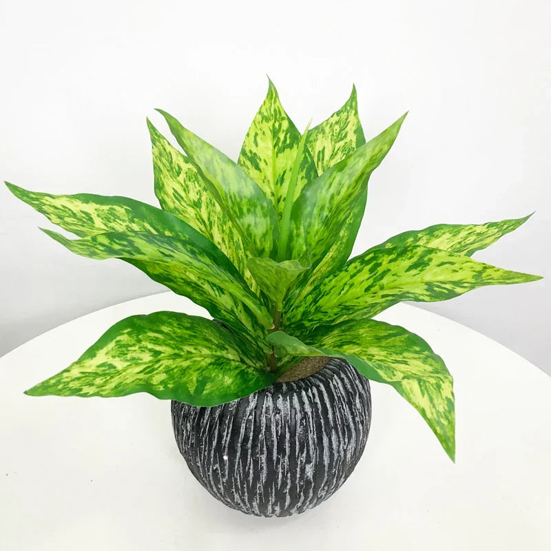 Artificial Bamboo Monstera Decor