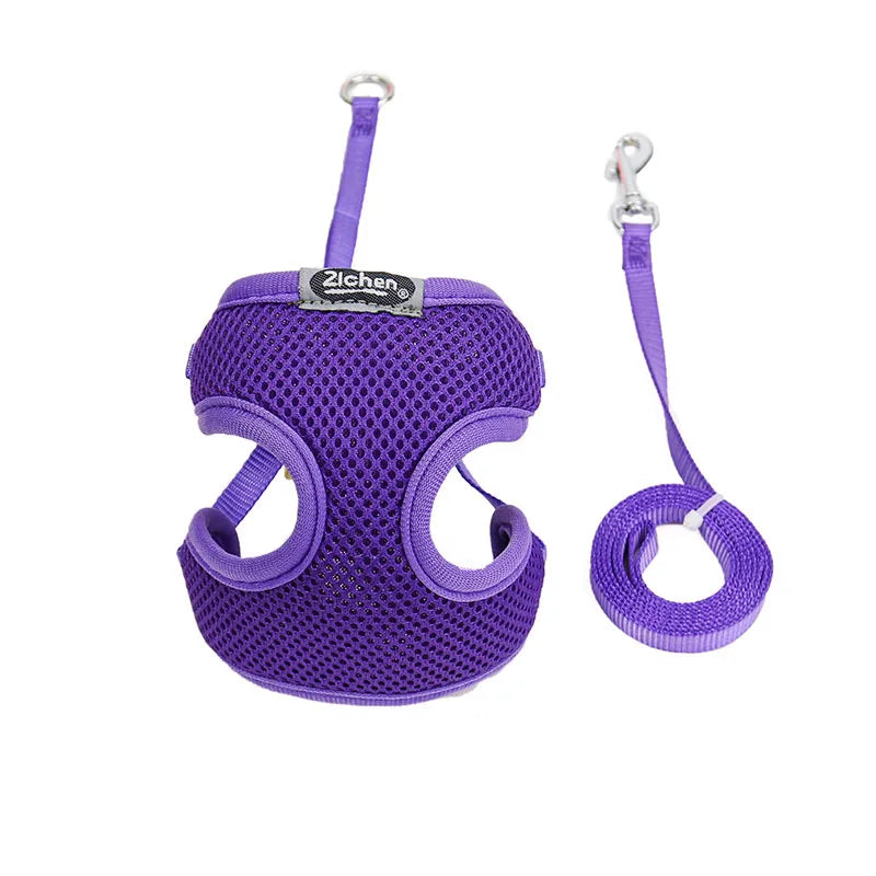 miss doggy Soft Mesh Dog Harness Set